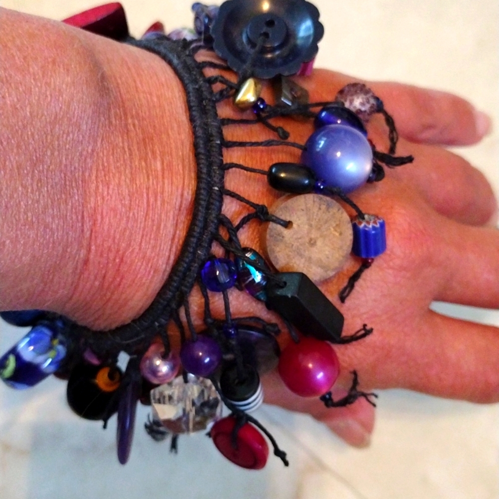 Beautiful Multi Style Beads Statement Bracelet. - image 1